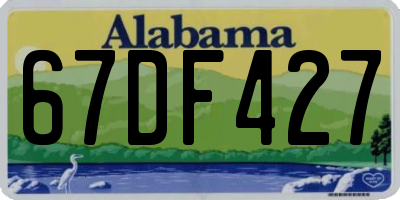 AL license plate 67DF427