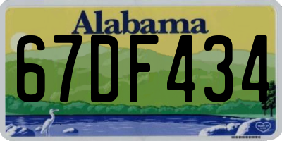 AL license plate 67DF434