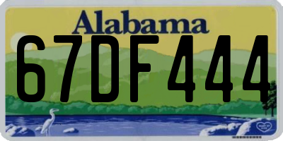 AL license plate 67DF444