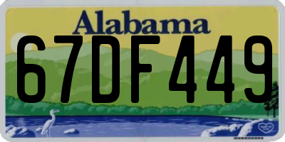 AL license plate 67DF449