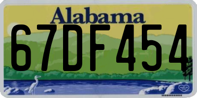 AL license plate 67DF454