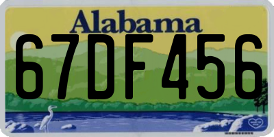 AL license plate 67DF456