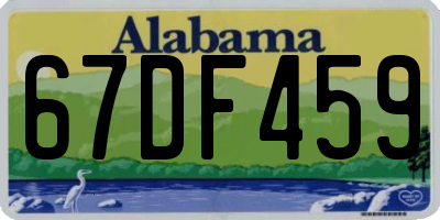 AL license plate 67DF459