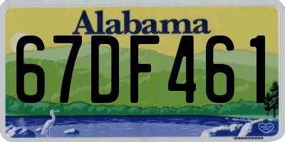 AL license plate 67DF461