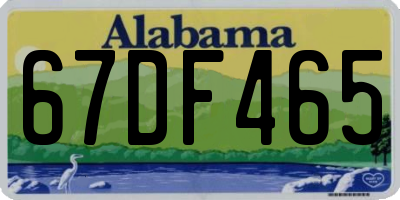 AL license plate 67DF465