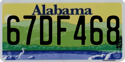 AL license plate 67DF468