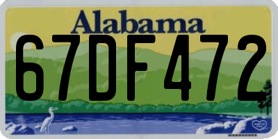 AL license plate 67DF472