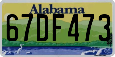 AL license plate 67DF473