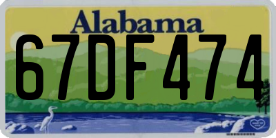 AL license plate 67DF474