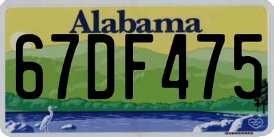 AL license plate 67DF475