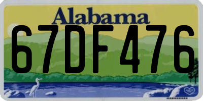 AL license plate 67DF476