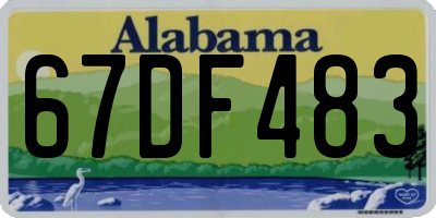 AL license plate 67DF483