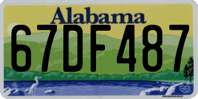 AL license plate 67DF487