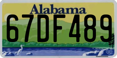 AL license plate 67DF489