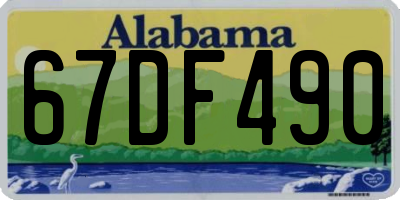 AL license plate 67DF490