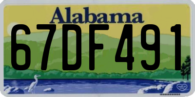 AL license plate 67DF491