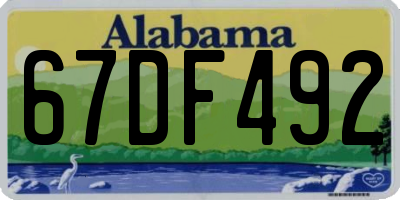 AL license plate 67DF492
