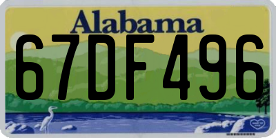 AL license plate 67DF496