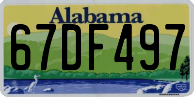 AL license plate 67DF497