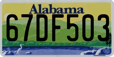 AL license plate 67DF503