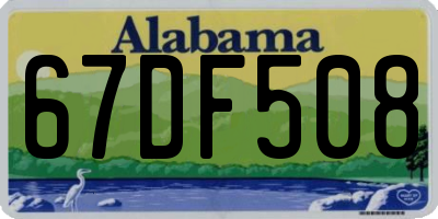AL license plate 67DF508