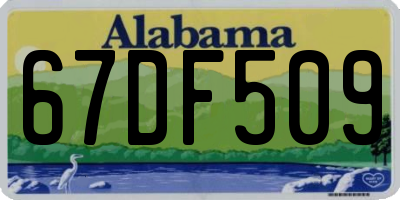 AL license plate 67DF509