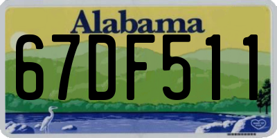 AL license plate 67DF511