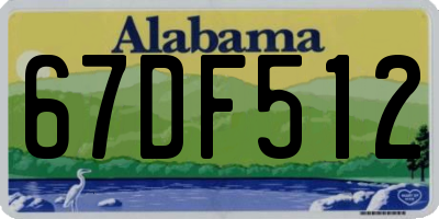 AL license plate 67DF512
