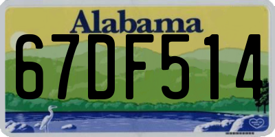 AL license plate 67DF514
