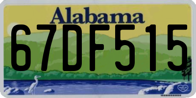 AL license plate 67DF515