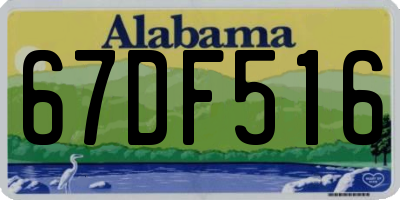 AL license plate 67DF516