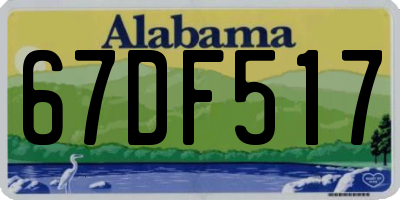 AL license plate 67DF517