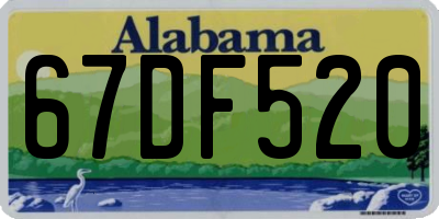 AL license plate 67DF520