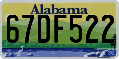 AL license plate 67DF522