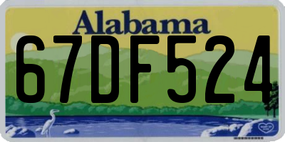 AL license plate 67DF524