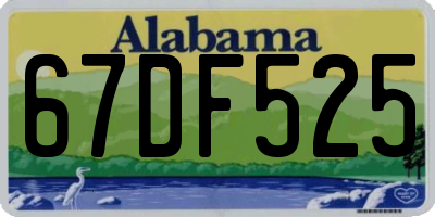 AL license plate 67DF525