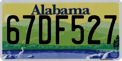 AL license plate 67DF527