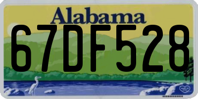 AL license plate 67DF528