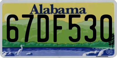 AL license plate 67DF530