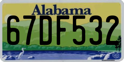 AL license plate 67DF532