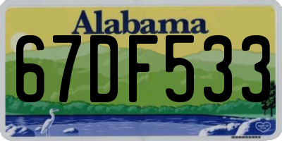 AL license plate 67DF533