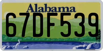 AL license plate 67DF539