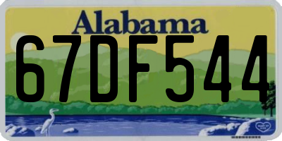 AL license plate 67DF544
