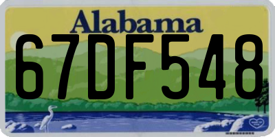 AL license plate 67DF548