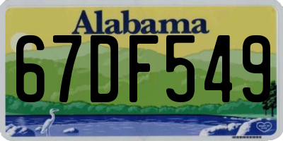 AL license plate 67DF549