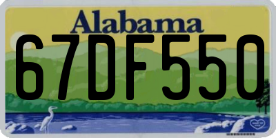 AL license plate 67DF550