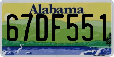 AL license plate 67DF551