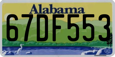 AL license plate 67DF553