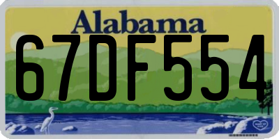 AL license plate 67DF554