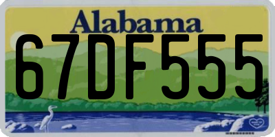 AL license plate 67DF555